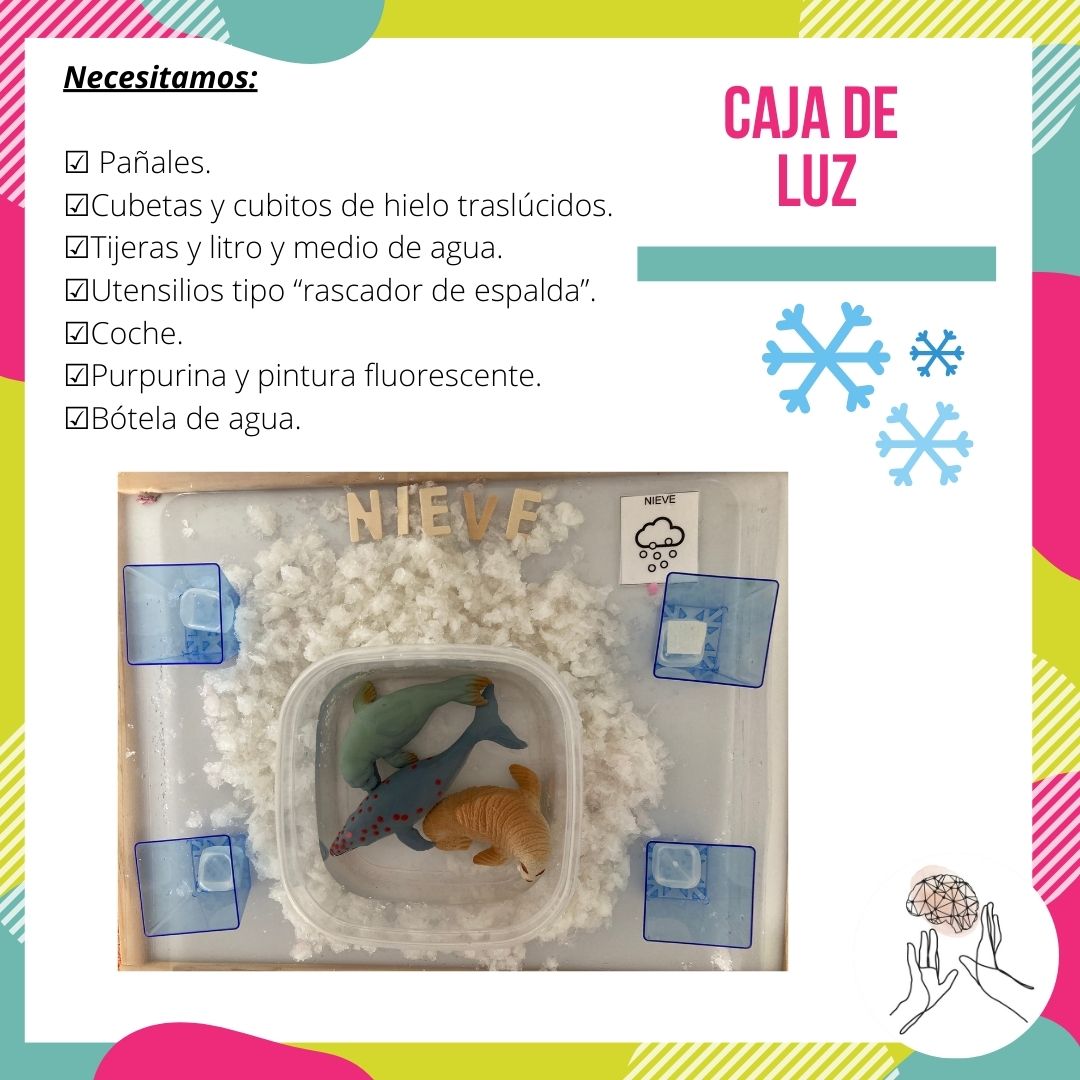 Caja de luz nieve artificial